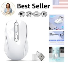Rechargeable Silent Bluetooth Mouse with Dual USB-C Receiver for Versatile Use picture