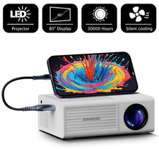 Mini Projector for Tablet, phone, etc. Up to HD 1080P Small Portable picture