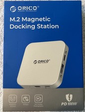 ORICO Magnetic M.2 Docking Station 6-in-1 USB C Hub MagSafe Compatible Orange FS picture