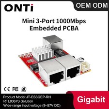 ONTi Gigabit Ethernet Switch PCBA Module 3/5 Port 10/100/1000Mbps 9-57V Wide picture