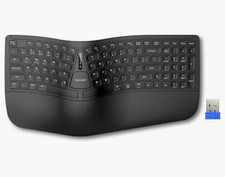 TECKNET Wireless Ergonomic Keyboard Rechargeable, 2.4G+Bluetooth Ergo Cordless picture