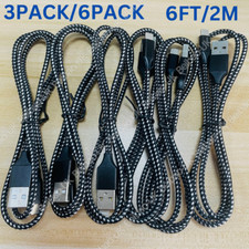 3/6Pack Lot 6FT Fast Charger Cable Heavy Duty For iPhone 14 13 12 11 X XR 8 Cord picture
