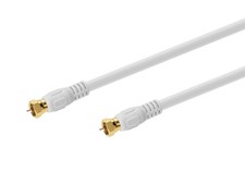 Monoprice 1.5ft RG6 (18AWG) 75Ohm, Quad Shield, CL2 Coaxial Cable - White picture