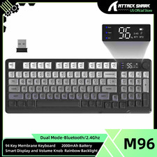 FREEWOLF x ATTACKSHARK M96 Wireless Membrane Rainbow Backlight,Media Knob picture