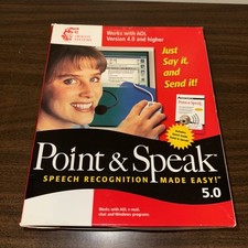 Dragon Systems POINT & SPEAK True Continuous Speech Recognition, Windows Vintage picture