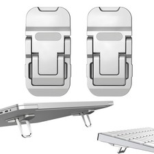 2 Pcs Zinc Alloy Foldable Laptop Stands, Portable Computer Keyboard Riser Feet w picture