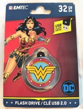 Wonder Woman USB 32 GB Flash Drive/Keychain DC Superhero Fandom WB Emtec NEW picture