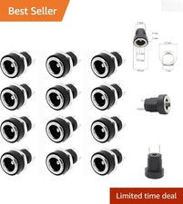 12-Pack 5.5mm x 2.1mm DC Power Jack Sockets for Reliable Electrical Connections picture