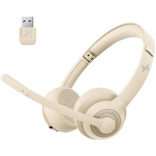 Wireless Headset with AI Noise Cancelling Microphone Bluetooth Headset - Blue... picture