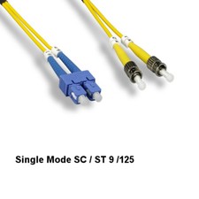 [10X] Kentek 10m SC to ST Single-Mode Fiber Optic Cable 9/125 Duplex Ethernet picture
