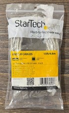 Startech USB2HAB15T 15ft USB 2.0 A to B Cable Transparent picture