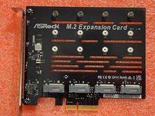 Asrock M.2 NVME SSD To PCIE X16 Adapter 4 Port Expansion Card Part 4x32Gbps picture