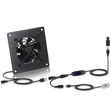 80mm Temperature-Controlled USB/DC Silent Cooling Fan - 5V/12V Dual Voltage,4... picture