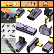 8 Pack USB C Adapter 240W 40Gbps 8K 60Hz Right Angle & Straight Extenders for De picture