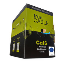 Cat6 Riser (CMR), 1000Ft, Blue, 23AWG 4 Pair Solid Bare Copper, 550M picture