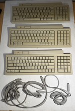 3x Vintage Apple Keyboard II M0487 ADB Keyboard w/ Coiled Cable Tested Working picture