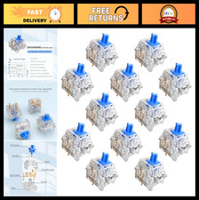 72PCS Crystal Blue Clicky Mechanical Keyboard Switches, 3-Pin Hot-Swap, Pre-Lube picture