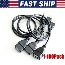 High-Speed USB-USB Extension Cable USB 2.0 Adapter Extender Cord Male/Female LOT picture