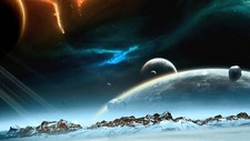 Landscape space planet universe night Custom Gaming Mat Desk picture