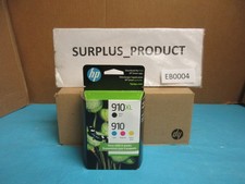 GENUINE HP 3JB41AN, 910XL BLACK & 910 TRI COLOR COMBO INK, NEW SEALED EXP. 06-26 picture