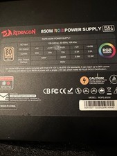 Red Dragon 850W RGB 80 PLUS GOLD FULL MODULAR POWER SUPPLY picture