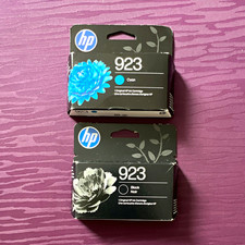HP 923 Genuine Original Inkjet Ink Cartridges For HP, Black & Cyan picture