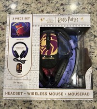 Warner Bros Harry Potter Headset Tech Bundle Headset w/Mic Wireless Mouse + Pad picture