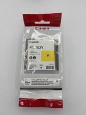 Canon PFI-102Y Yellow Printer Ink Tank 130ml Sealed Unused ImagePROGRAF 2023.04 picture