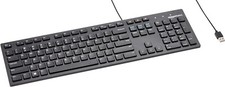 Amazon Basics Low-Profile Wired USB Keyboard with US Layout (QWERTY)Matte Black picture