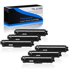 6PK Black TN221 TN225 Toner Cartridge For Brother HL-3152CDW HL-3172CDW 3150CDW picture