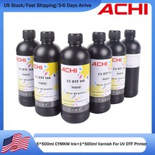 ACHI 500ml UVDTF Ink+500ml Varnish For Epson XP600 A3 UV DTF Sticker Printer picture