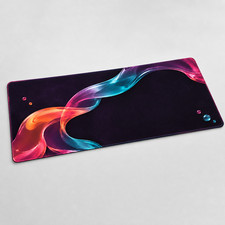 Neon Ribbon Abstract Gaming Mouse Pad XXL Desk Mat 36x18 Stitched Edge picture