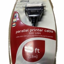 Ativa Connect Parallel Printer Cable IEEE 1284 6Ft 828-530 DB25 Male/CEN36 Male  picture