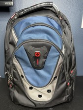 Wenger SwissGear Pegasus 17” Laptop Backpack Black Blue Padded Bag EXCELLENT picture
