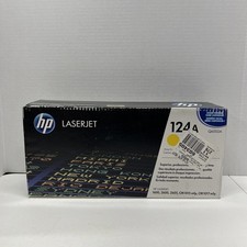HP 124A (Q6002A) Original Yellow Toner Cartridge - Single Pack Sealed picture