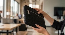 New Michael Kors Black Neoprene Padded iPad Tablet Case Sleeve Embosse MK Logo picture