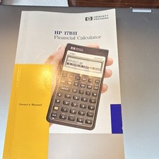 Hewlett Packard HP 17BII Financial Calculator Owner's Manual Vintage picture