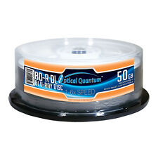 25 Optical Quantum 6x 50GB Blu-ray BD-R DL White Inkjet Print OQBDRDL06WIPH-25 picture
