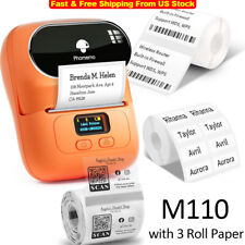 Phomemo Label Maker M110 Bluetooth Thermal Label Printer with 3 Rolls Paper picture