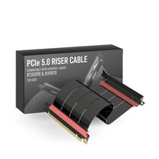 PCIE 5.0 Riser Cable | for Vertical GPU Mount | Straight | Graphics Card GPU ... picture