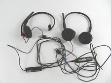 LOT (2) PLANTRONICS C3210 and Blackwire 300 DA USB-A On The Ear Headsets B331 picture