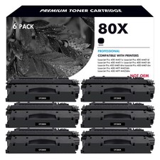 6 Pack CF280X High Yield BK Toner For HP LaserJet Pro 400 M401a M401dw M401dne picture