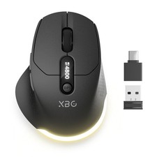 XBG B18Pro Tri-Mode Wireless Bluetooth Mouse with LED Display B18 Pro-Black picture