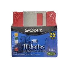 Sony 2HD 3.5 Inch Floppy Diskettes 25 Pack Color Collection 1.44MB IBM Formatted picture