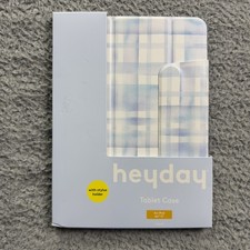 Heyday Tablet Case IPad Air 11 In Blue Plaid Folding Folio Stylus Holder Stand picture