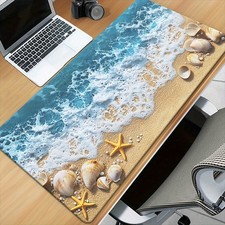 1pc Beach-Themed Desk Pad Featuring Sea, Ocean, Starfish, Shell Design Mousepad√ picture