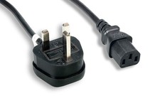 UK England Power Cord IEC-60320-C13 To BS1363 With Fuse 6FT picture