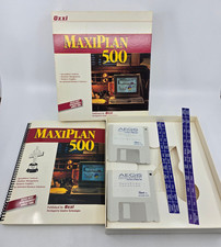Vintage Amiga MaxiPlan 500 Spreadsheet Software CIB Complete Oxxi Aegis 2 Disk picture
