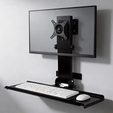 All-in-Monitor Wall Mount with Keyboard Tray Set for Mac mini/Small PCs | Mon... picture