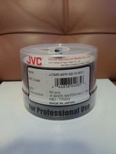 50 Pack JVC (made in Japan) Watershield & Glossy White Inkjet Hub 16X DVD-R's picture